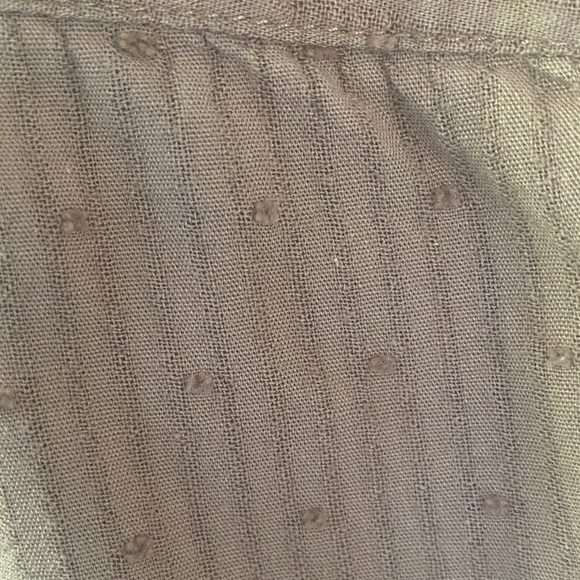 J. Jill Embroidered Boho Blouse Size Medium Brown Floral Peasant Top - Picture 8 of 10